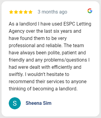 ESPC Lettings - Google Review