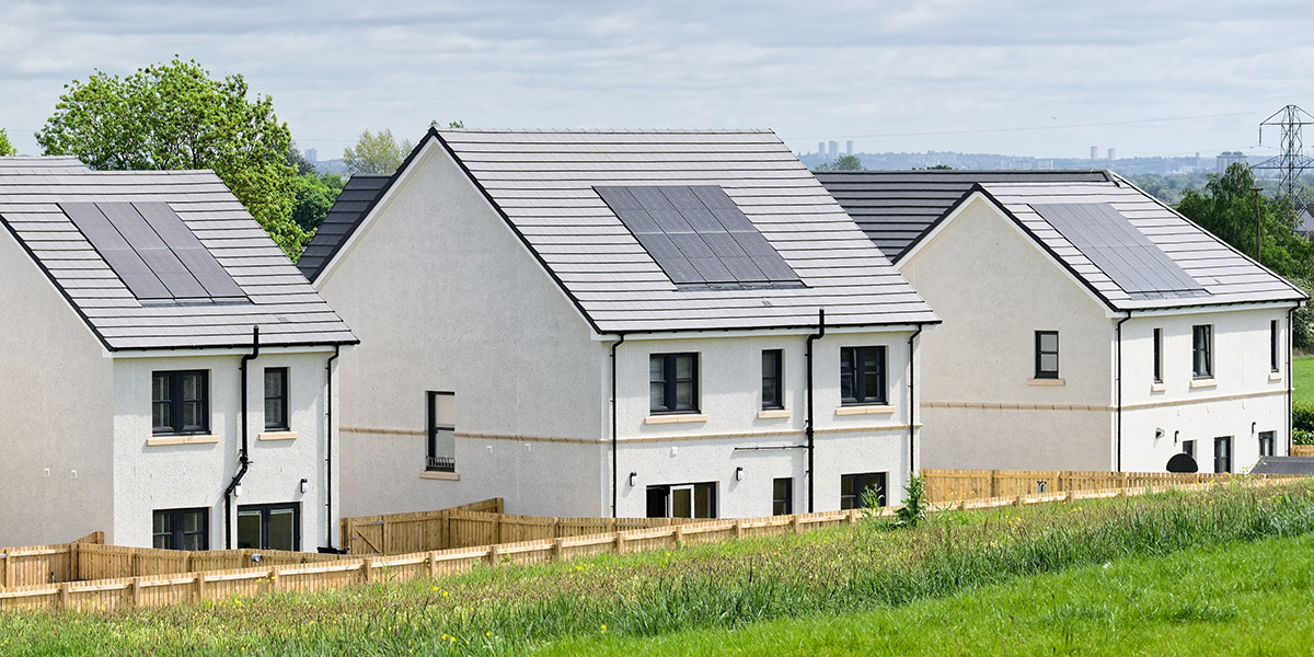 Houses with solar panels