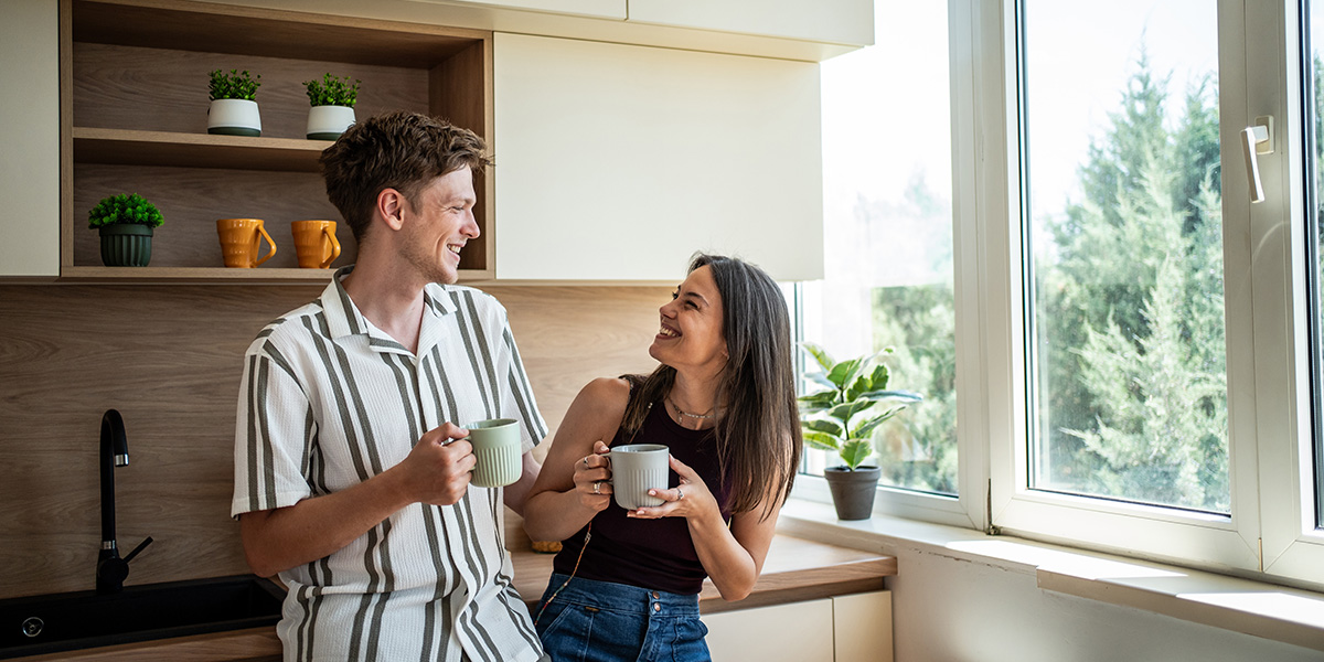 Young couple first-time buyers
