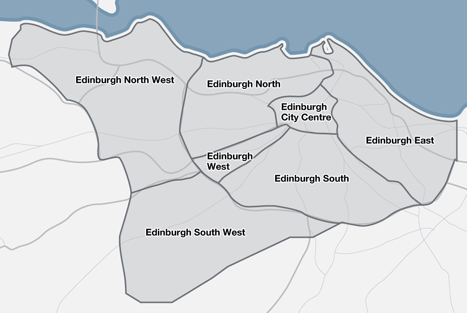 Map Of Edinburgh And Surrounding Areas About Edinburgh - Flats And Houses For Sale And Rent In Edinburgh