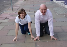 libby and malcolm on their marks