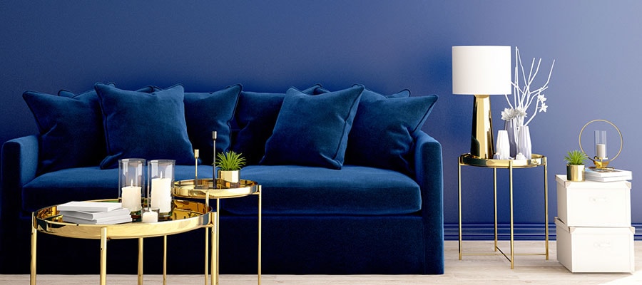 pantone classic blue living room