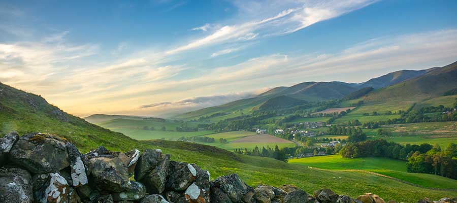 Scottish Borders countryside views