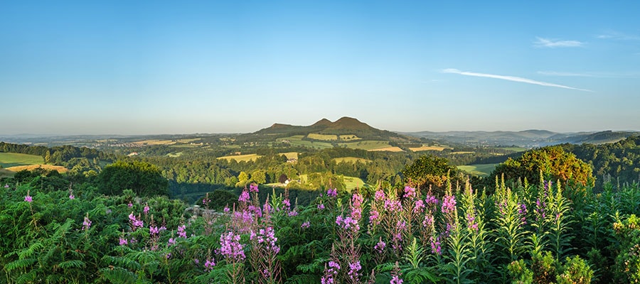 View over Eildon Hills, Scottish Borders