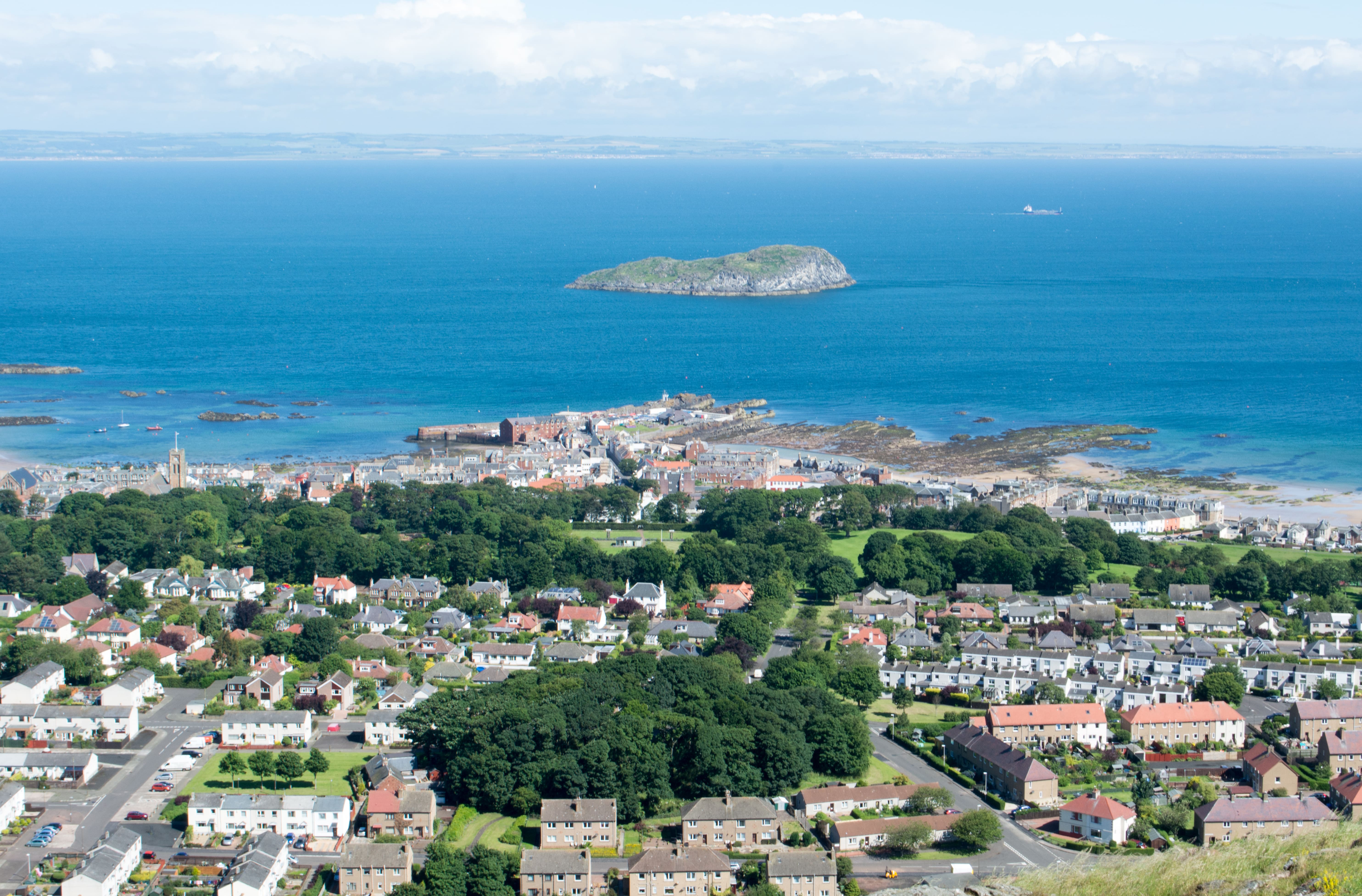 View of North Berwick and Bass Rock