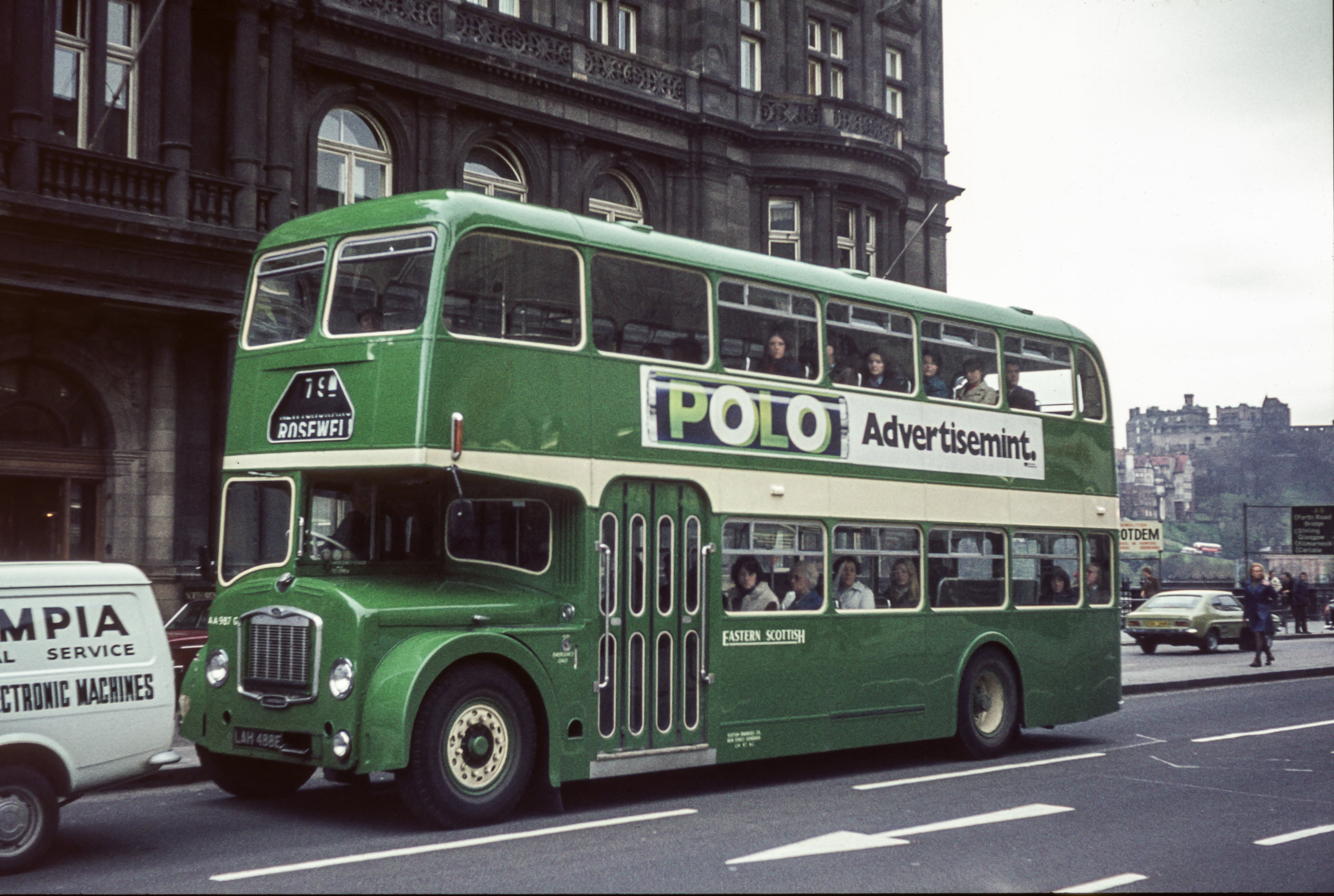 Double decker bus Edinburgh 1970s