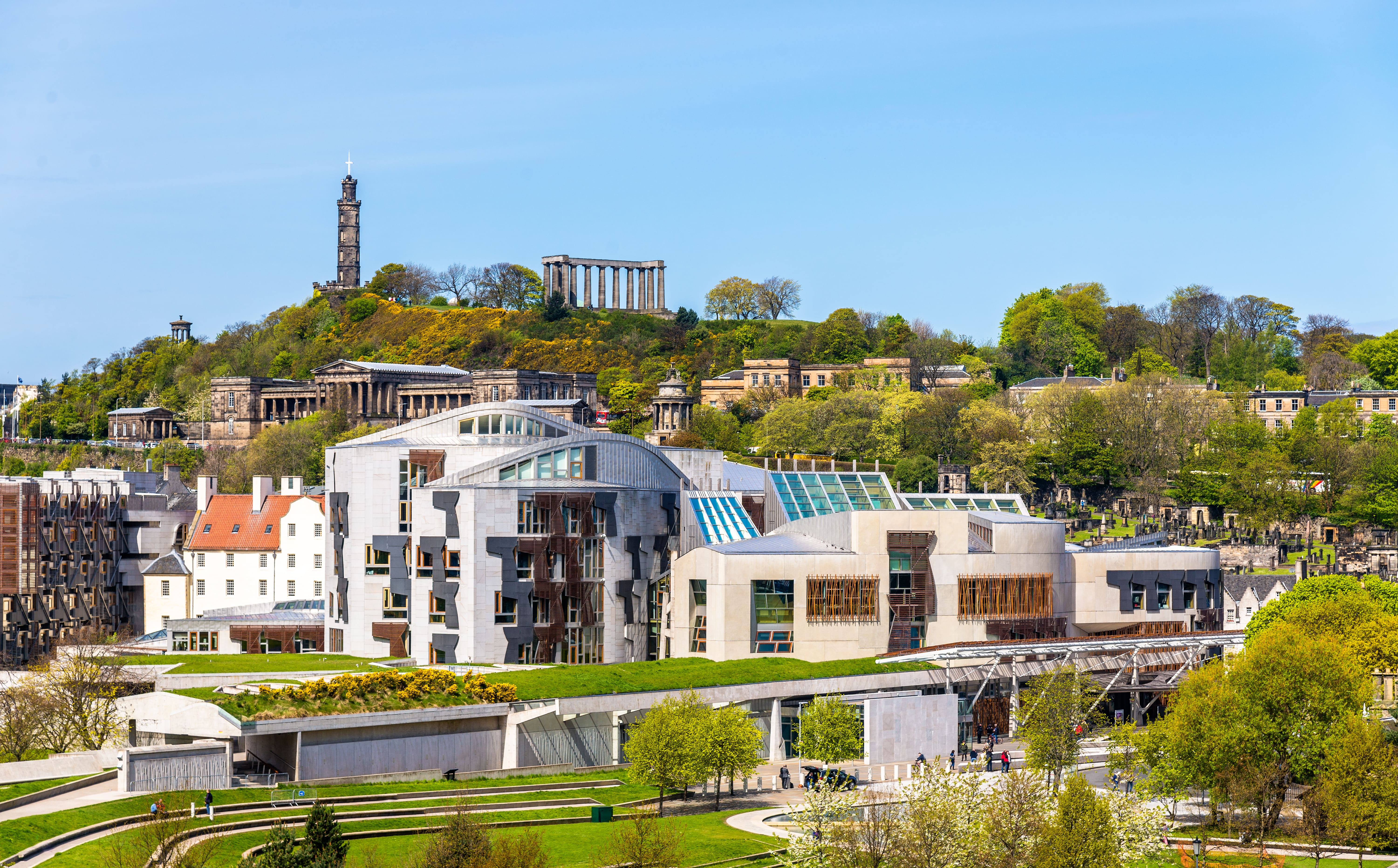 Scottish Parliament and Calton Hill