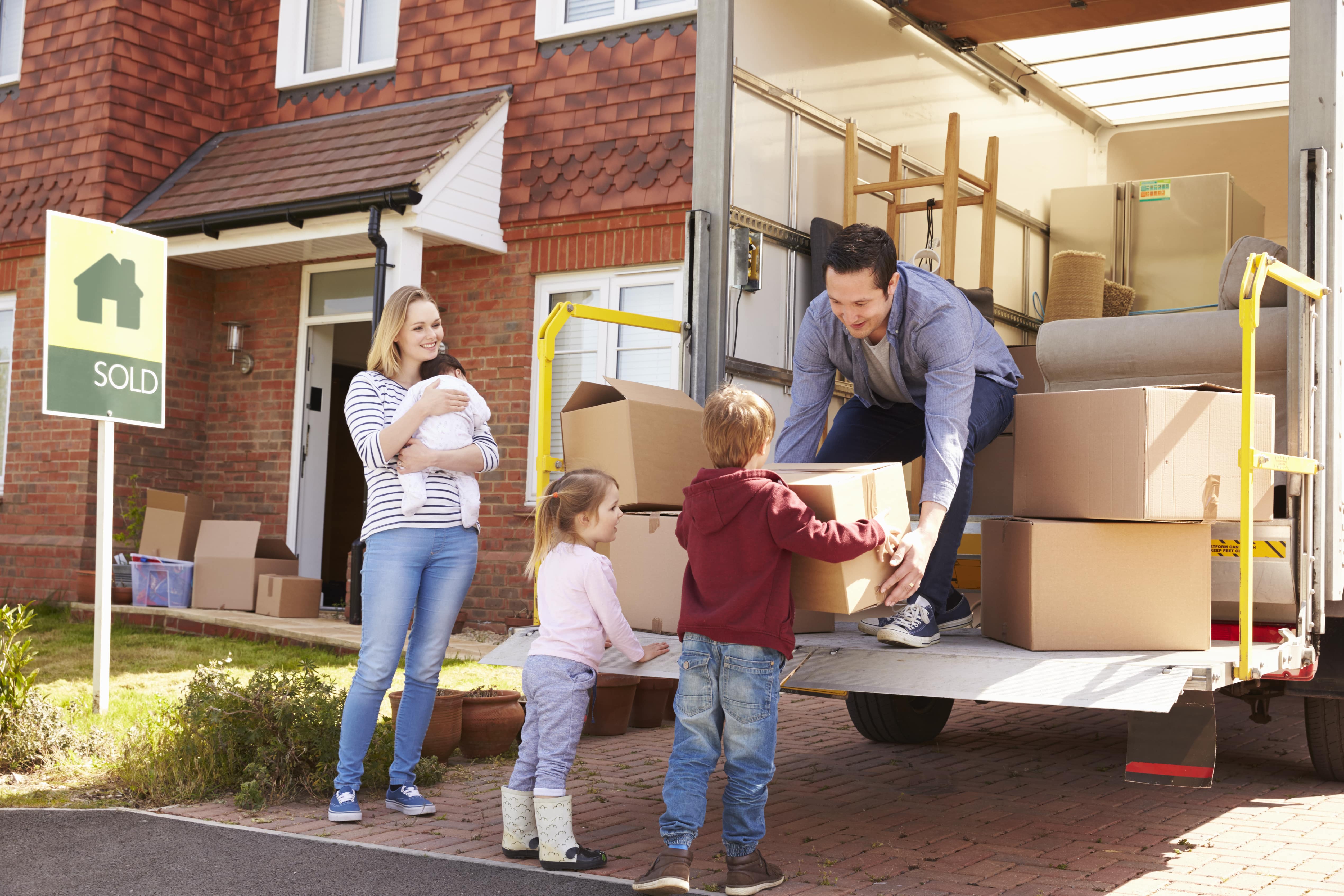 Family moving into new house